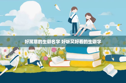 好寓意的生僻名字 好听又好看的生僻字