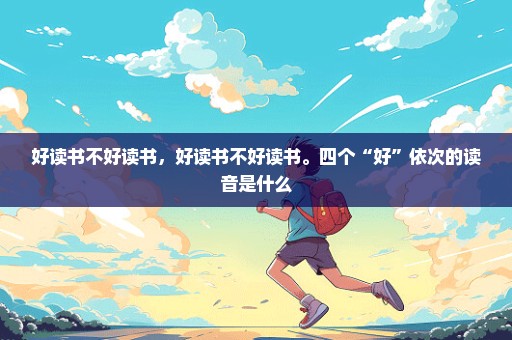 好读书不好读书，好读书不好读书。四个“好”依次的读音是什么