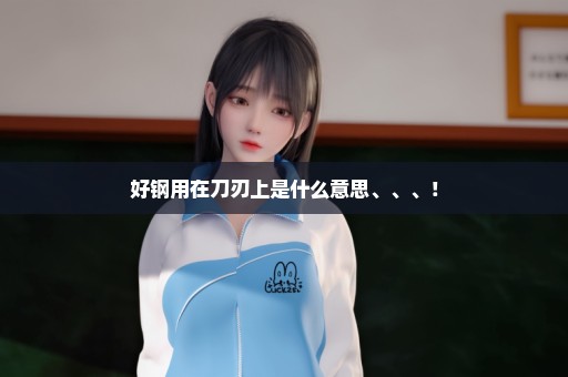 好钢用在刀刃上是什么意思、、、！