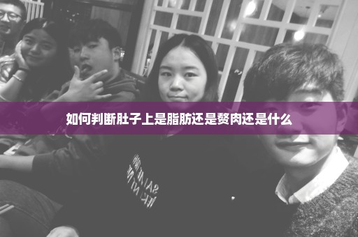 如何判断肚子上是脂肪还是赘肉还是什么