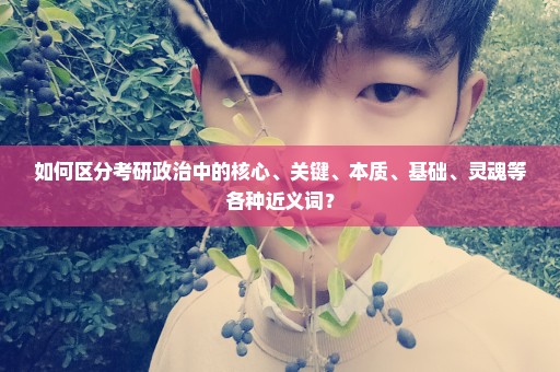 如何区分考研政治中的核心、关键、本质、基础、灵魂等各种近义词？