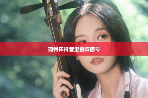 如何在抖音里留微信号