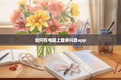 如何在电脑上登录抖音app