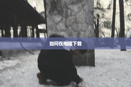 如何在电脑下载
