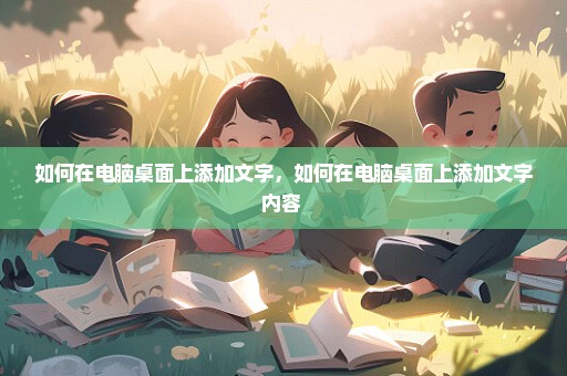 如何在电脑桌面上添加文字，如何在电脑桌面上添加文字内容 