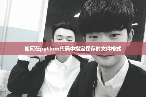 如何在python代码中指定保存的文件格式