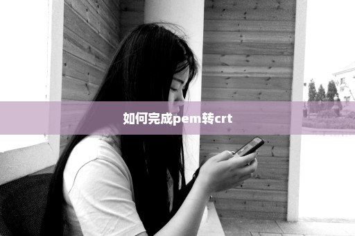 如何完成pem转crt