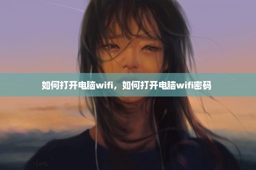 如何打开电脑wifi，如何打开电脑wifi密码 