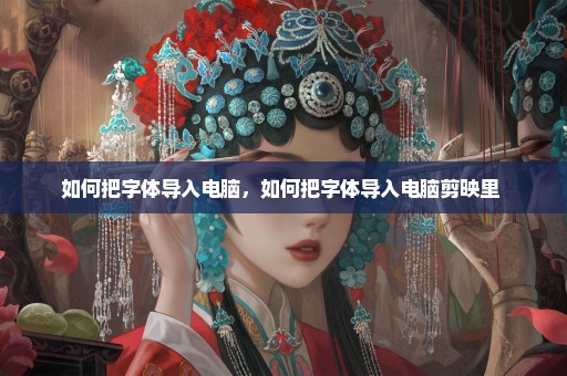 如何把字体导入电脑，如何把字体导入电脑剪映里 