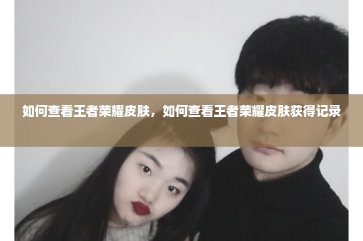 如何查看王者荣耀皮肤，如何查看王者荣耀皮肤获得记录 