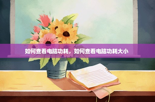 如何查看电脑功耗，如何查看电脑功耗大小 