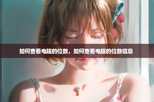 如何查看电脑的位数，如何查看电脑的位数信息 