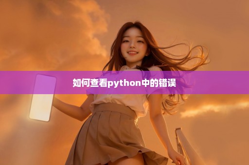 如何查看python中的错误
