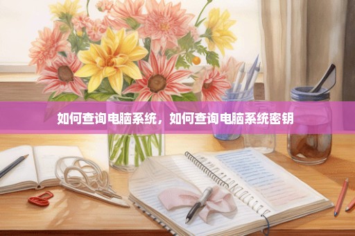 如何查询电脑系统，如何查询电脑系统密钥 