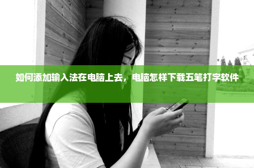 如何添加输入法在电脑上去，电脑怎样下载五笔打字软件 