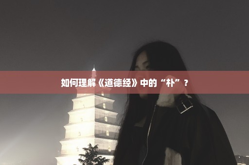 如何理解《道德经》中的“朴”？