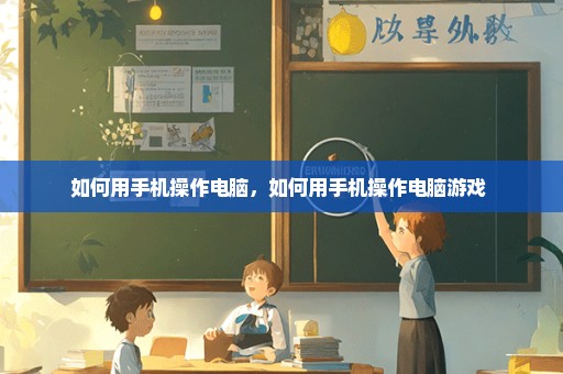 如何用手机操作电脑，如何用手机操作电脑游戏 