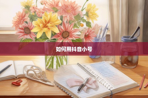如何用抖音小号