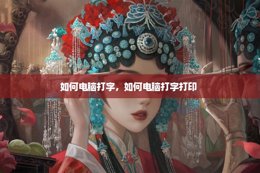 如何电脑打字，如何电脑打字打印 