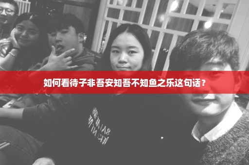 如何看待子非吾安知吾不知鱼之乐这句话？