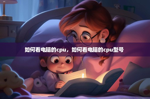 如何看电脑的cpu，如何看电脑的cpu型号 