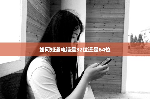 如何知道电脑是32位还是64位
