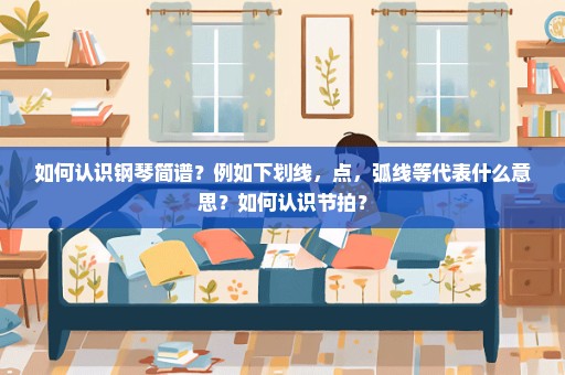 如何认识钢琴简谱？例如下划线，点，弧线等代表什么意思？如何认识节拍？