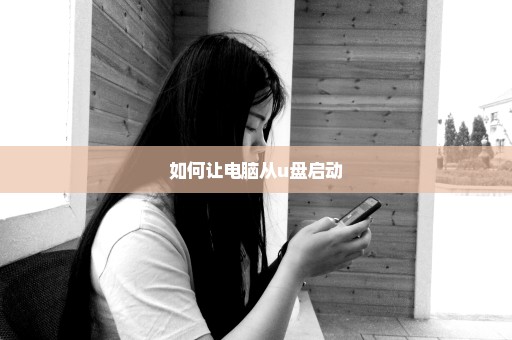 如何让电脑从u盘启动