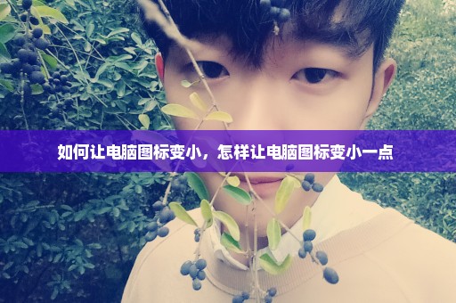 如何让电脑图标变小，怎样让电脑图标变小一点 