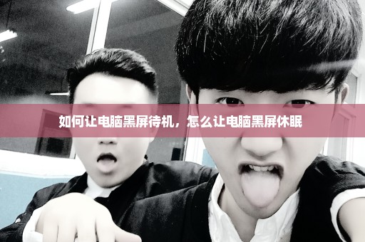 如何让电脑黑屏待机，怎么让电脑黑屏休眠 