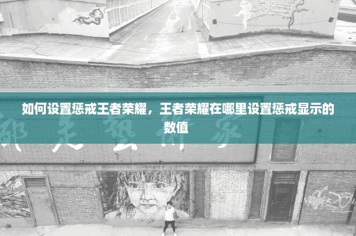如何设置惩戒王者荣耀，王者荣耀在哪里设置惩戒显示的数值 