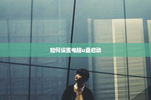 如何设置电脑u盘启动