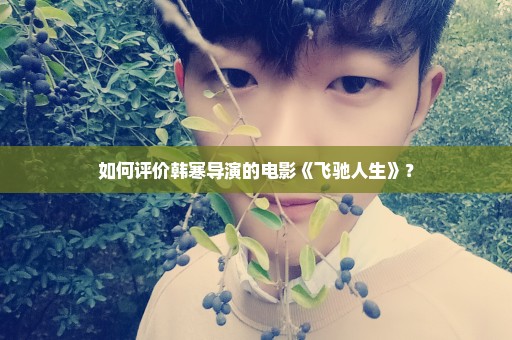 如何评价韩寒导演的电影《飞驰人生》？