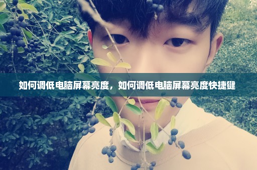 如何调低电脑屏幕亮度，如何调低电脑屏幕亮度快捷键 