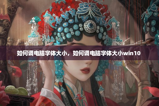 如何调电脑字体大小，如何调电脑字体大小win10 