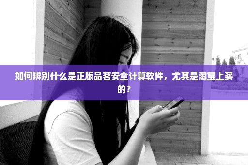 如何辨别什么是正版品茗安全计算软件，尤其是淘宝上买的？