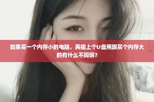 如果买一个内存小的电脑，再插上个U盘用跟买个内存大的有什么不同啊？