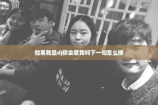 如果我是dj你会爱我吗下一句怎么接