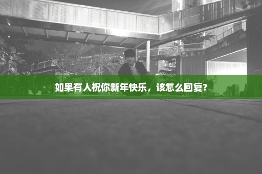 如果有人祝你新年快乐，该怎么回复？