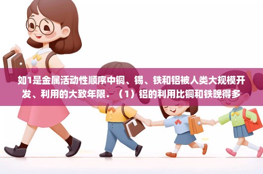 如1是金属活动性顺序中铜、锡、铁和铝被人类大规模开发、利用的大致年限．（1）铝的利用比铜和铁晚得多