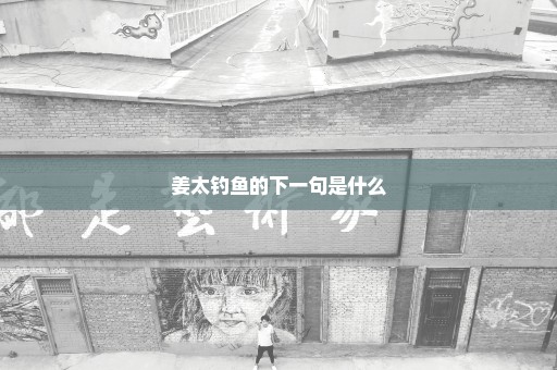 姜太钓鱼的下一句是什么