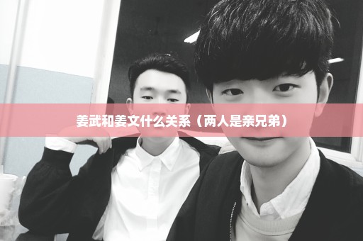 姜武和姜文什么关系（两人是亲兄弟）