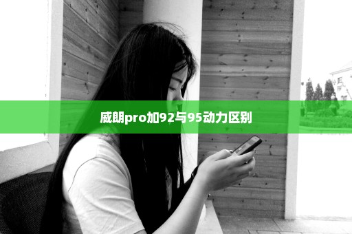 威朗pro加92与95动力区别