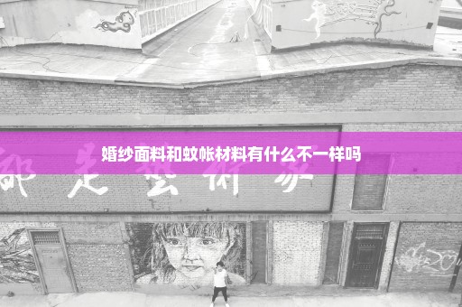 婚纱面料和蚊帐材料有什么不一样吗