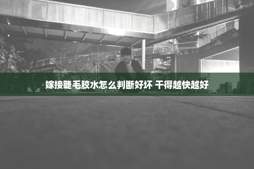嫁接睫毛胶水怎么判断好坏 干得越快越好
