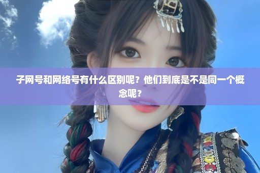 子网号和网络号有什么区别呢？他们到底是不是同一个概念呢？