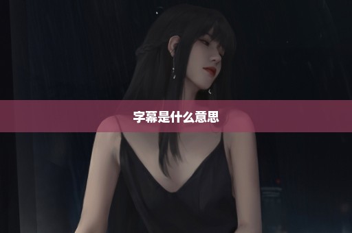 字幕是什么意思
