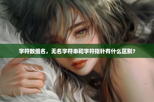 字符数组名，无名字符串和字符指针有什么区别？