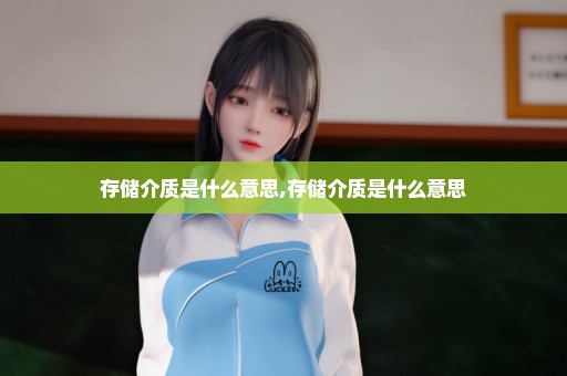 存储介质是什么意思,存储介质是什么意思