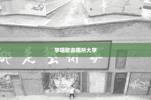 学唱歌去哪所大学